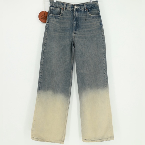 Zara Denim - Zara Mid-Rise Wide Leg Ombré Jeans Size 6 NWOT